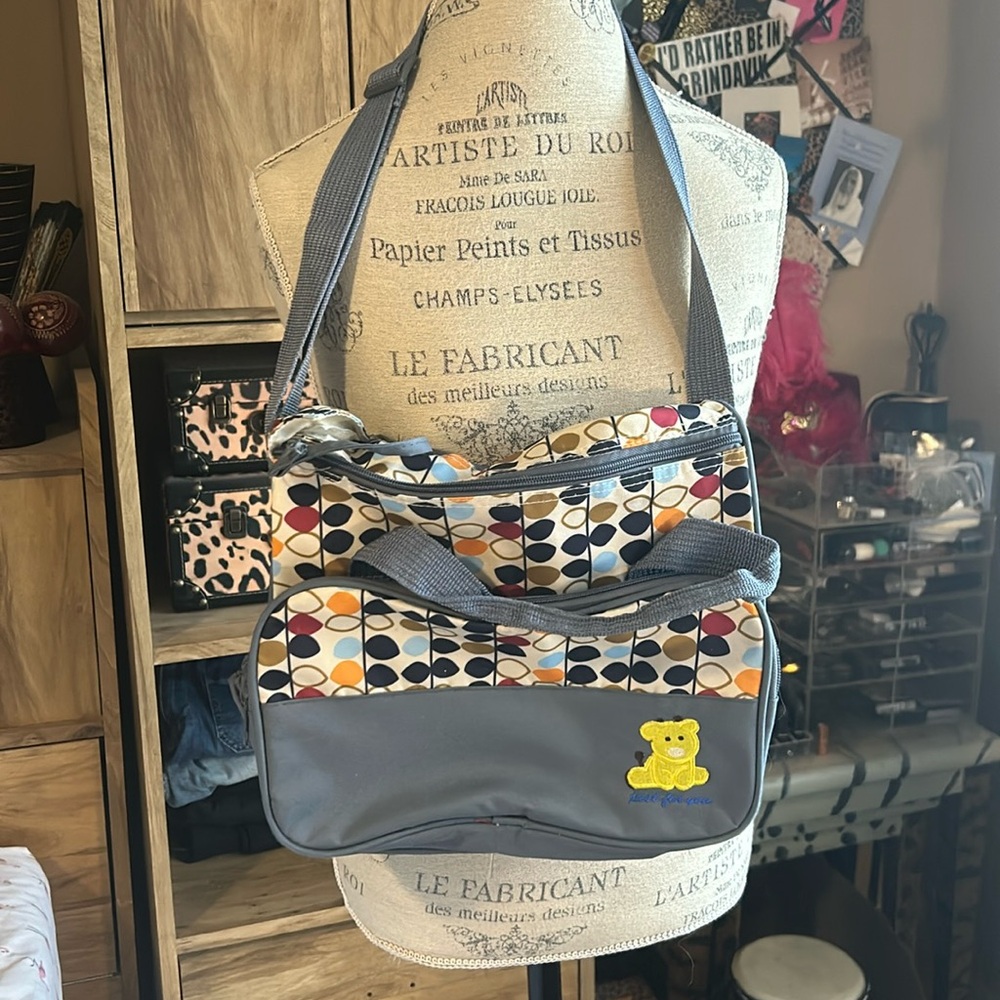 Baby Polka Dot Giraffe Diaper Bag